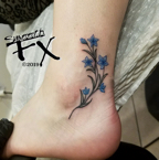 Small flowers on ankle